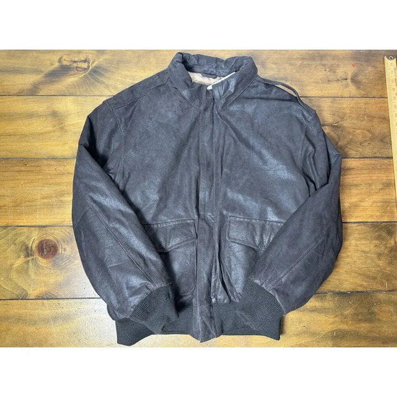 Vintage Air Force Luxury Full Zip Leather Jacket Mens Large Made in USA - Picture 11 of 11